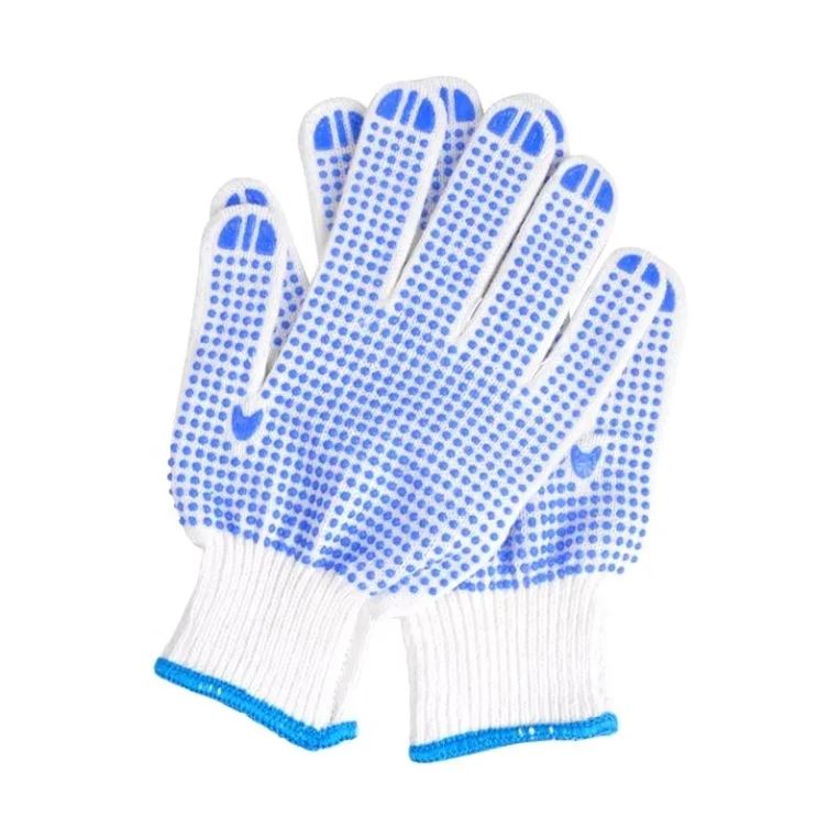 Double Sides PVC Dots Garden Cotton Gloves